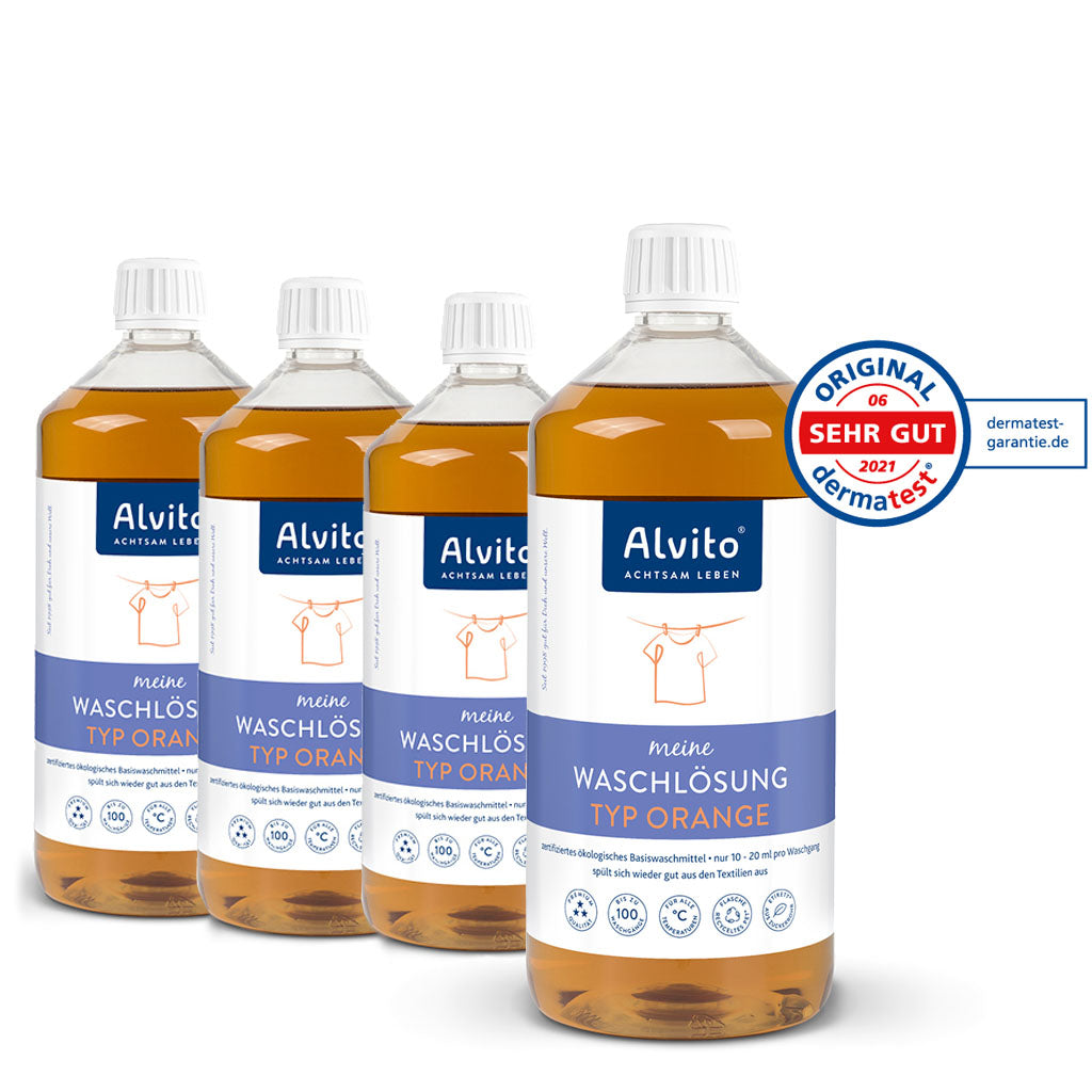 Alvito Waschmittel Flüssig Orange 4x 1 Liter
