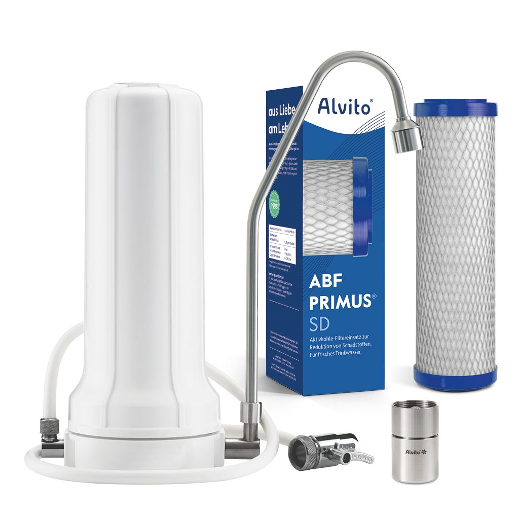Alvito Wasserfilter Auftischfilter Set Nature