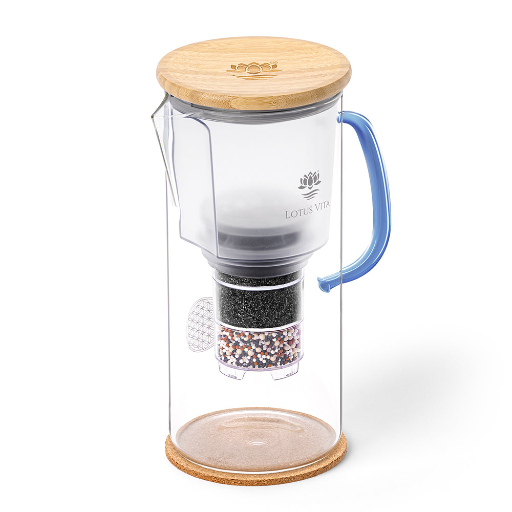 Lotus Vita ENYA Wasserfilter Kanne Glas Jubiläums-Edition