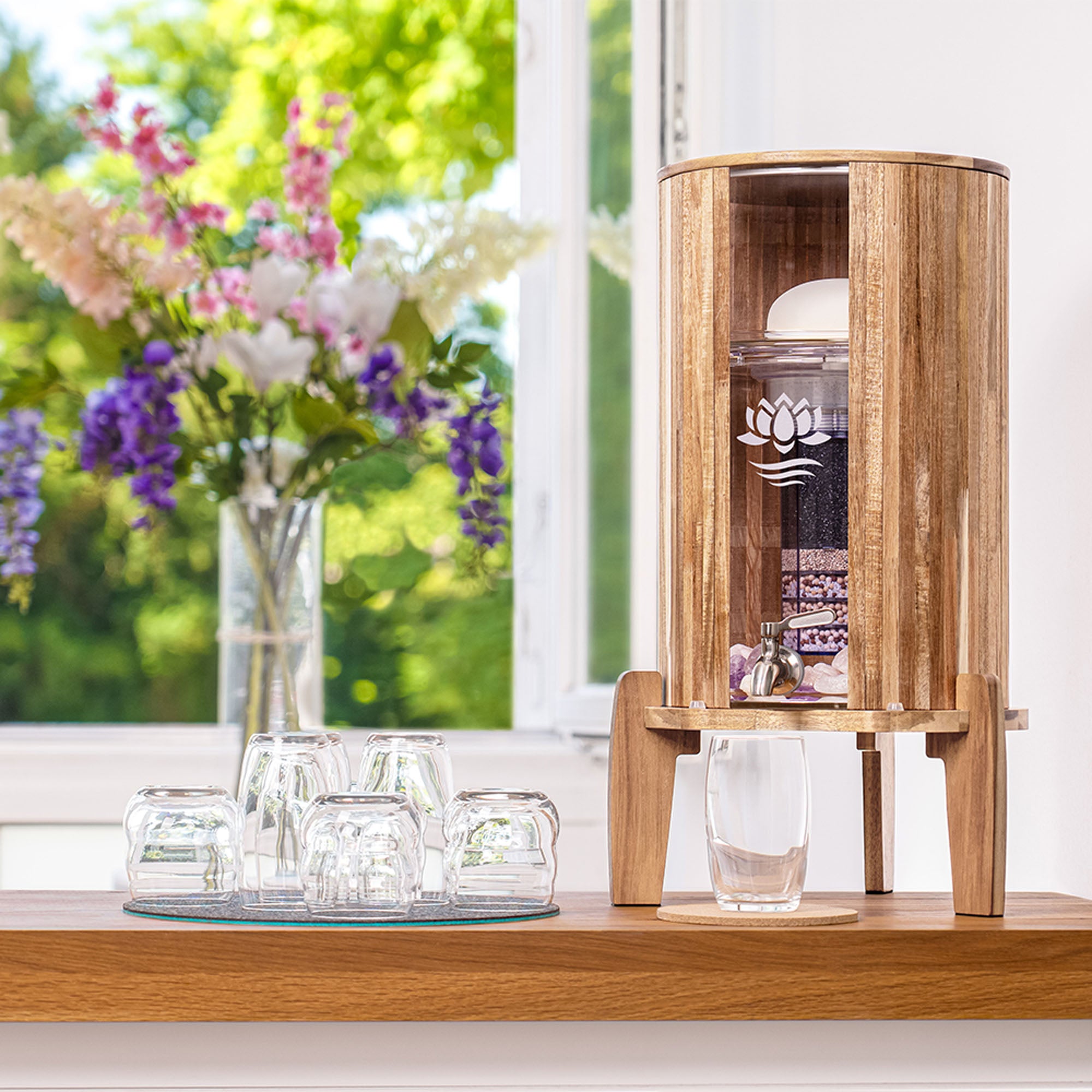 Lotus Vita KENDRA Wasserfilter 9 Liter Akazie