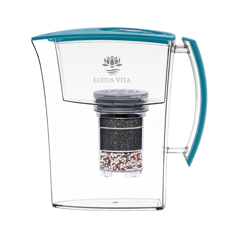 Lotus Vita LOTUS Wasserfilter Kanne Kunststoff aquamarin