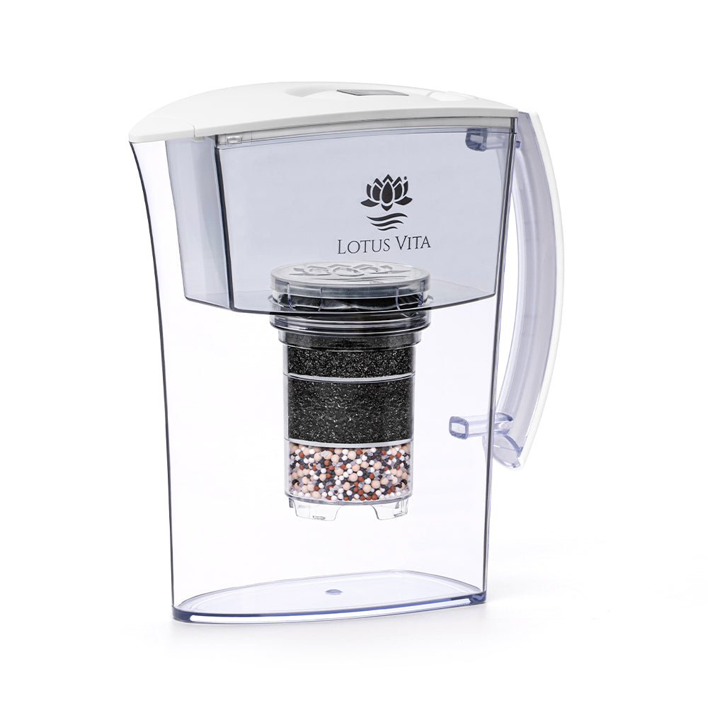 Lotus Vita LOTUS Wasserfilter Kanne Kunststoff weiß matt