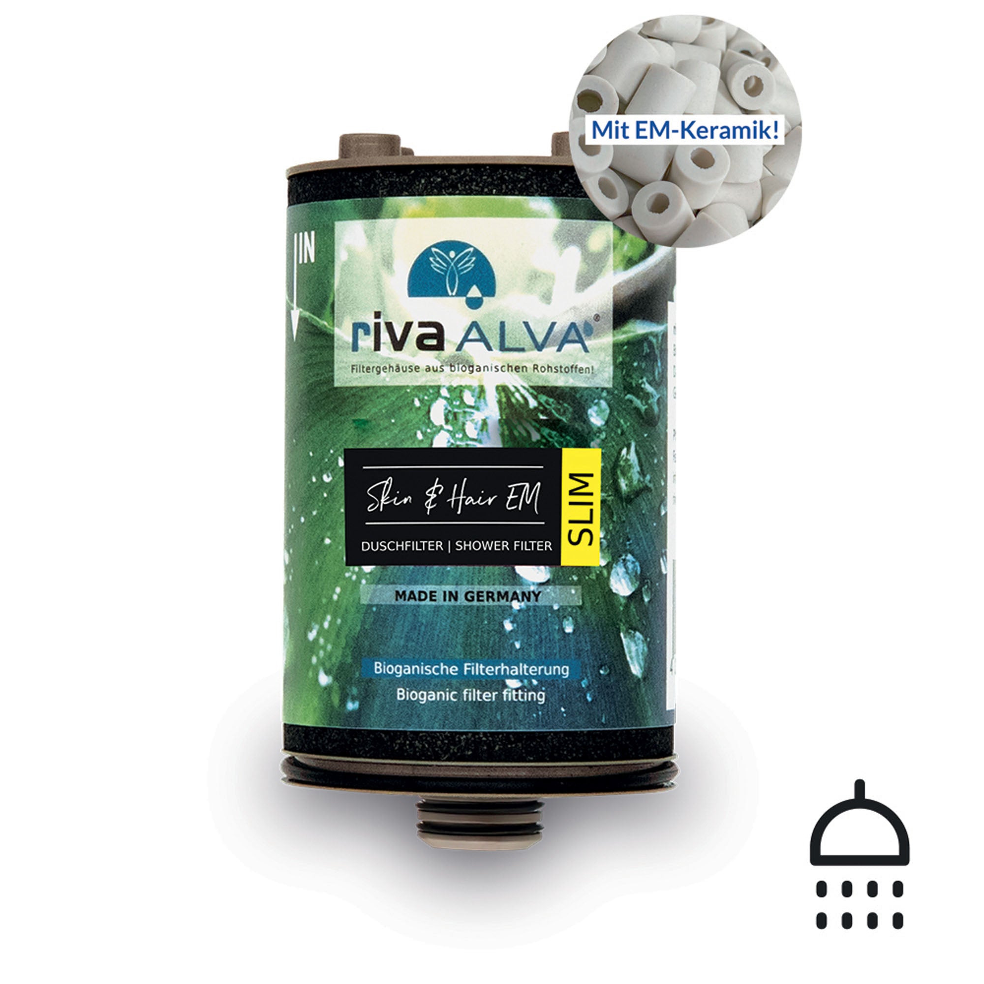 rivaALVA Wasserfilter Duschfilter Skin & Hair EM SLIM